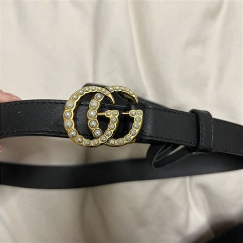 gucci pearl belt pink|gucci pearl belt poshmark.